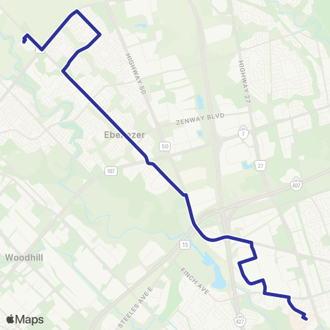 Brampton Transit Gore Road map