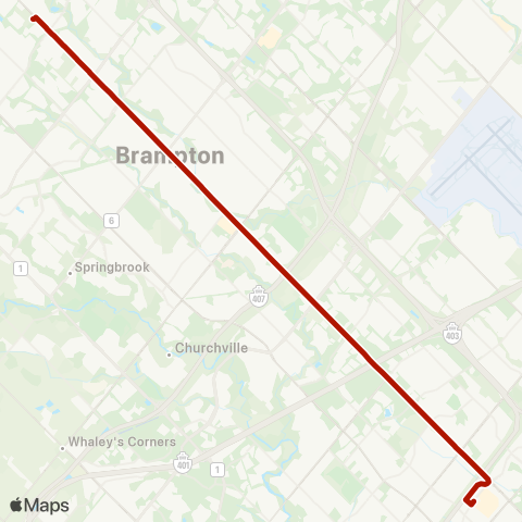 Brampton Transit Züm Main map