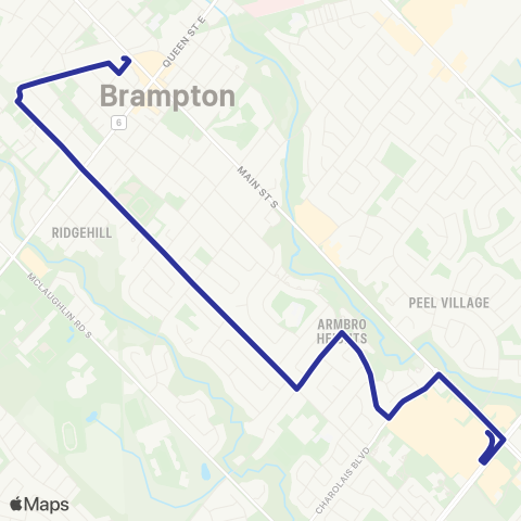 Brampton Transit McMurchy map