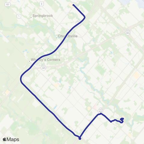 Brampton Transit Utm Express map