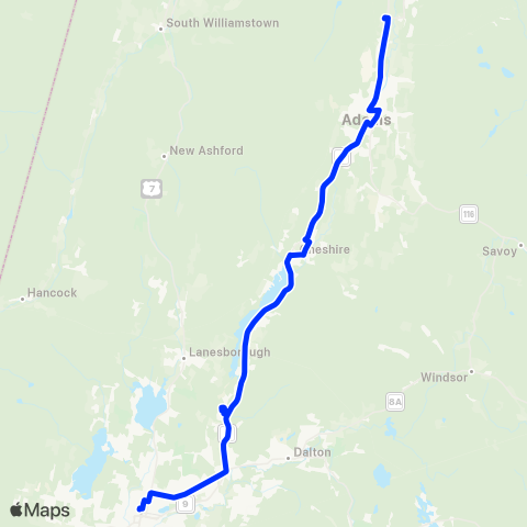 BRTA Pittsfield, North Adams map