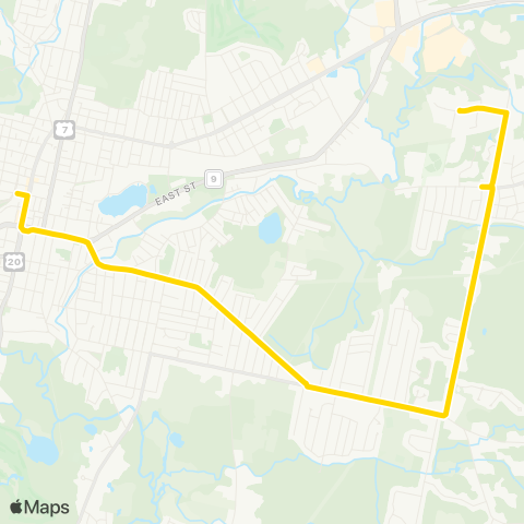 BRTA Pittsfield Southeast Loop map