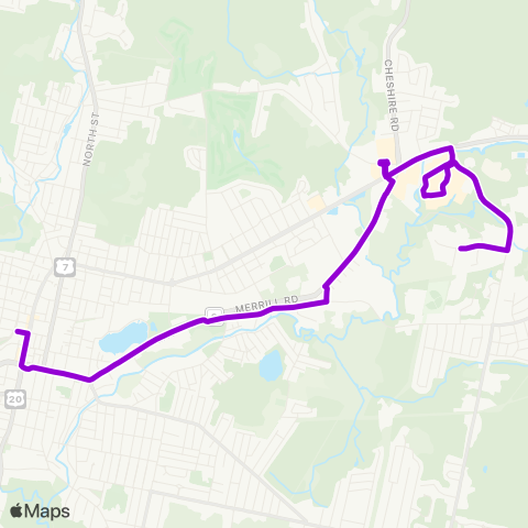 BRTA Pittsfield Southeast Loop map