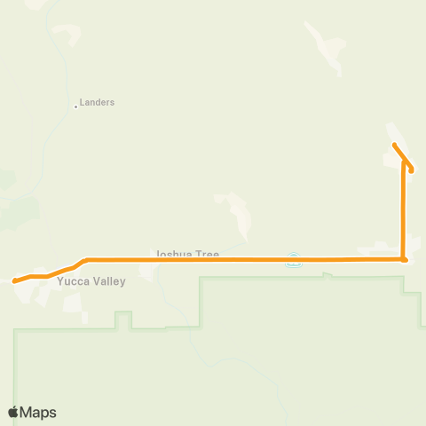 Basin Transit Yucca Valley-Twentynine Palms map