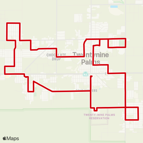 Basin Transit Twentynine Palms Neighborhood map