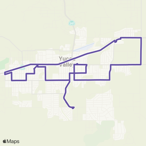 Basin Transit South Yucca Valley map