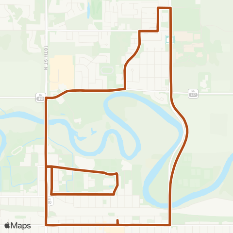 Brandon Transit Assiniboine map