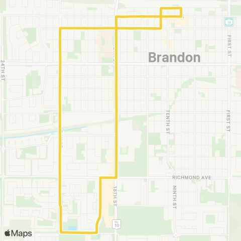 Brandon Transit Maryland West map