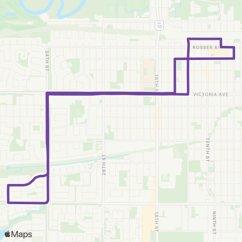 Brandon Transit Victoria West map