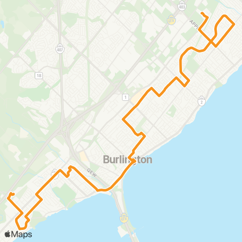 Burlington Transit Central map