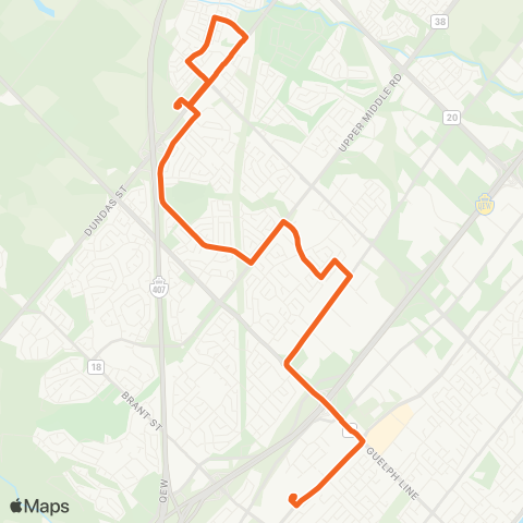 Burlington Transit Headon map