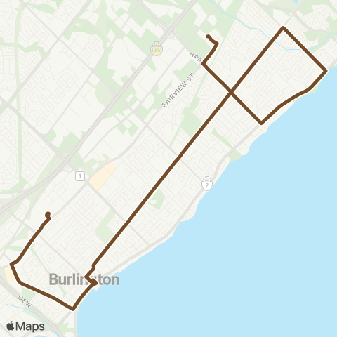 Burlington Transit New Maple map