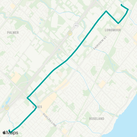 Burlington Transit Harvester map