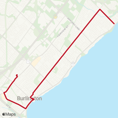 Burlington Transit Burlington South map