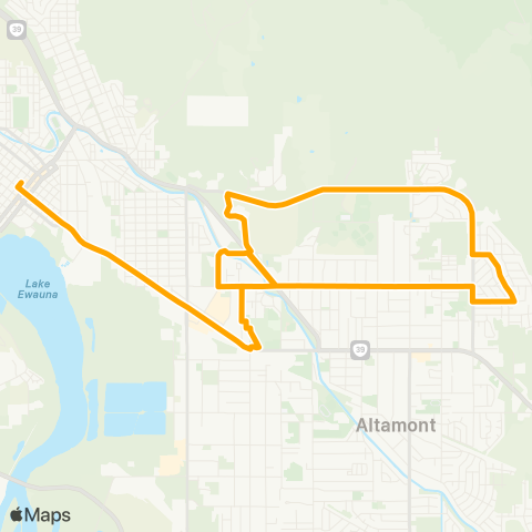 Basin Transit Service Moyina Heights map