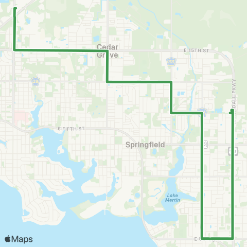 Bay Town Trolley Panama City Mall / Callaway Walmart map