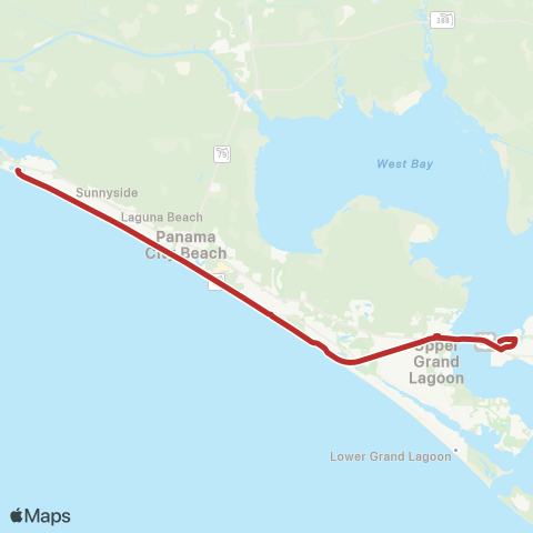 Bay Town Trolley Gulf Coast SC / Winn Dixie (West End) map