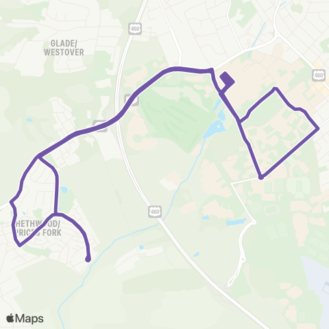 Blacksburg Transit Hethwood Combined map