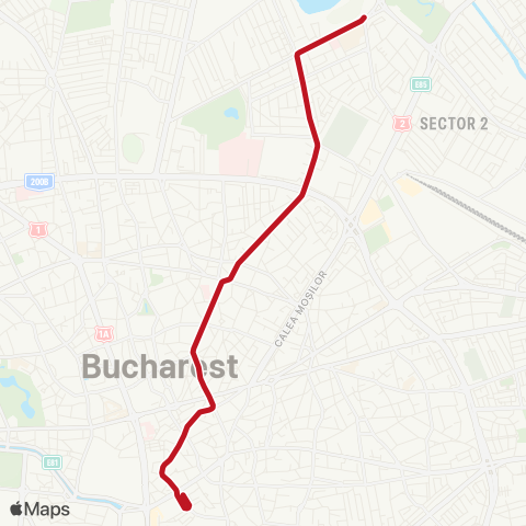 STB - Societatea de Transport București Piata Sf. Vineri–Bd. Lacul Tei map