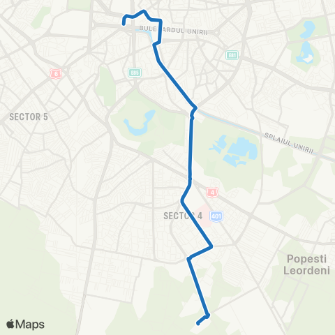 STB - Societatea de Transport București Platforma Comerciala Arcade Berceni–Piata Unirii 1 map