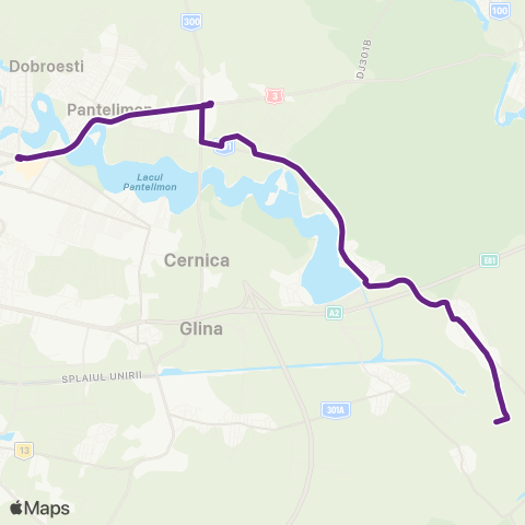 STV Tanganu–Pantelimon map