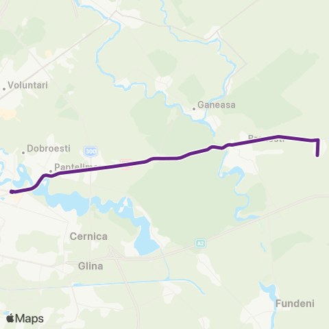 STV Pantelimon–Islaz map