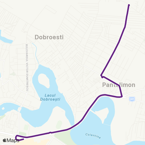 STV Pantelimon–Ferma Pantelimon map