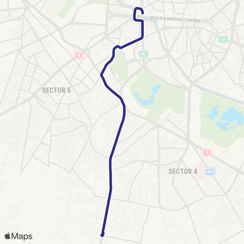 STB - Societatea de Transport București Piata Unirii 4–C.F.R. Progresul map