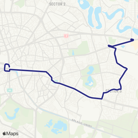 STB - Societatea de Transport București Piata Unirii 4–Pantelimon map