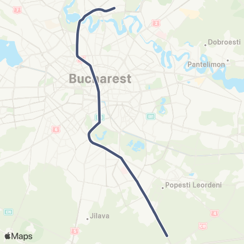 Metroul București Pipera - Berceni - Tudor Arghezi map