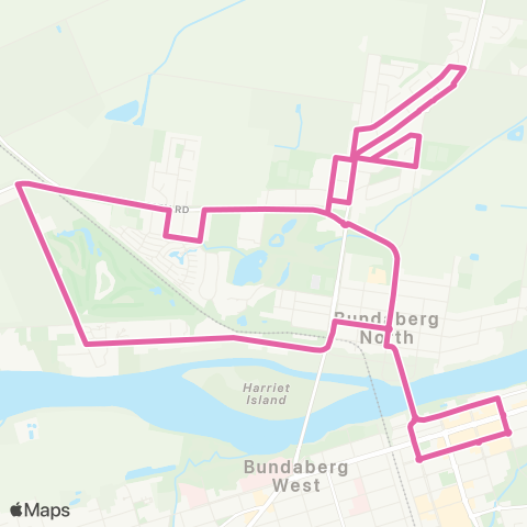 Translink Bundaberg City - North Bundaberg map