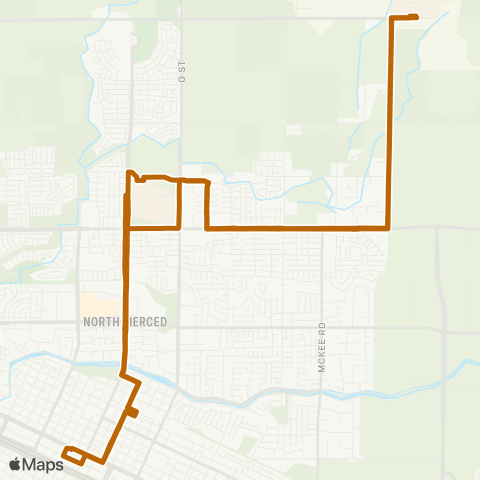 The Bus UC Merced map