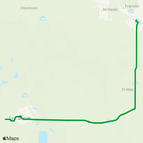 The Bus Los Banos Commuter map