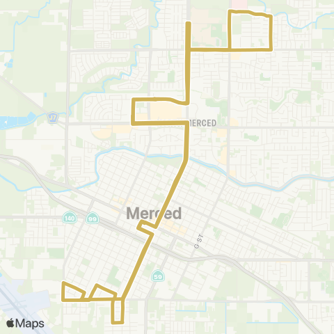 The Bus M Street Route map