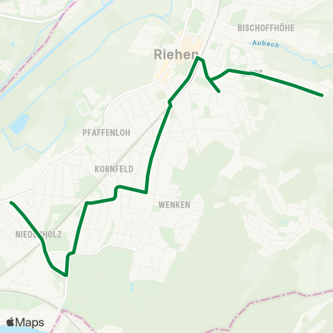 BVB - Basler Verkehrs-Betriebe Riehen, Chrischonaweg - Riehen, Habermatten map