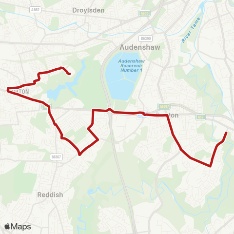 Belle Vue Coaches  map