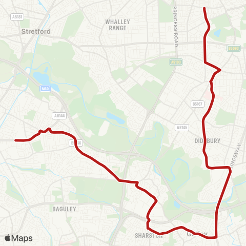 Belle Vue Coaches  map