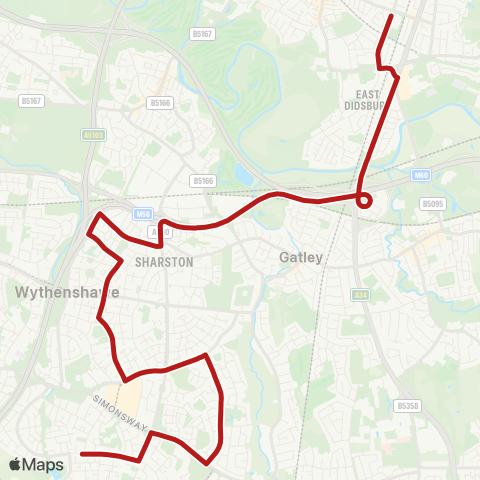 Belle Vue Coaches  map