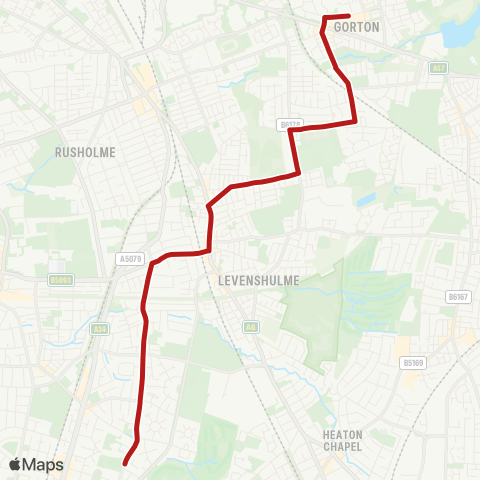 Belle Vue Coaches  map