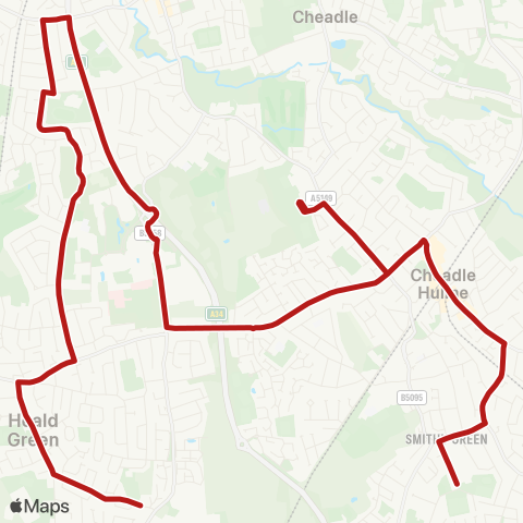 Belle Vue Coaches  map