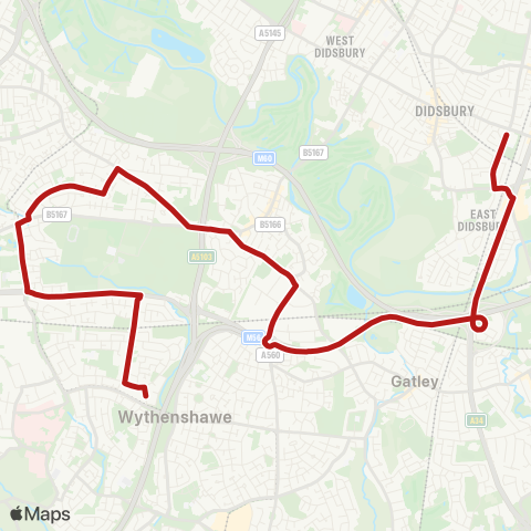 Belle Vue Coaches  map