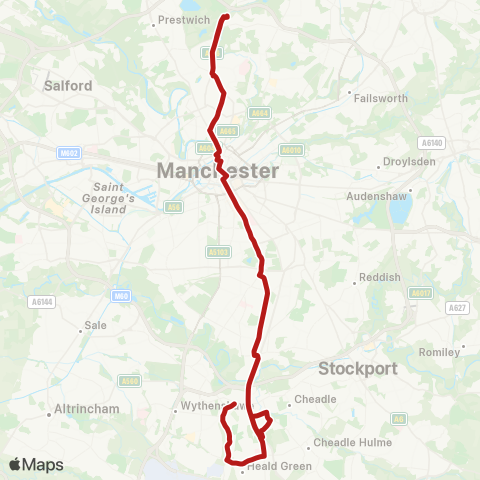 Belle Vue Coaches  map