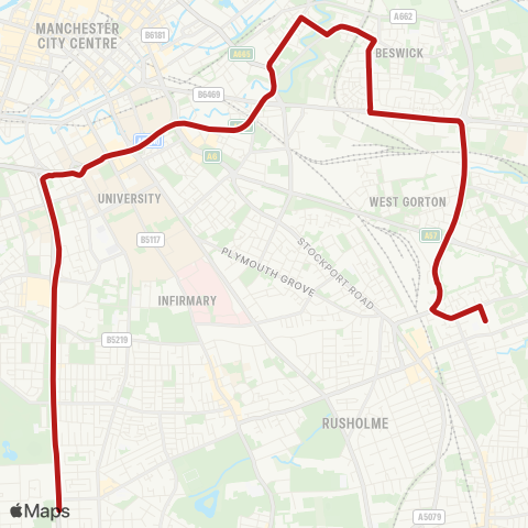 Belle Vue Coaches  map