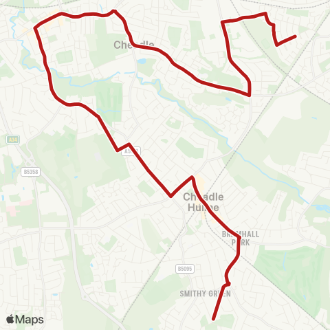 Belle Vue Coaches  map