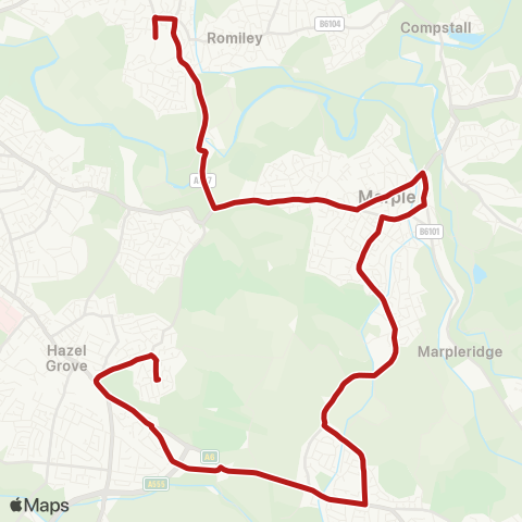 Belle Vue Coaches  map