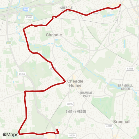 Belle Vue Coaches  map