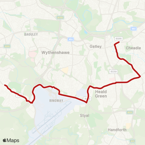 Belle Vue Coaches  map