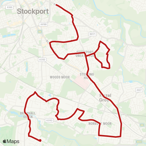 Belle Vue Coaches  map