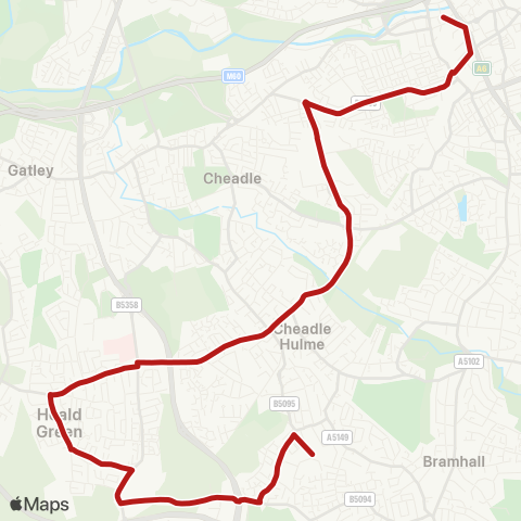 Belle Vue Coaches  map