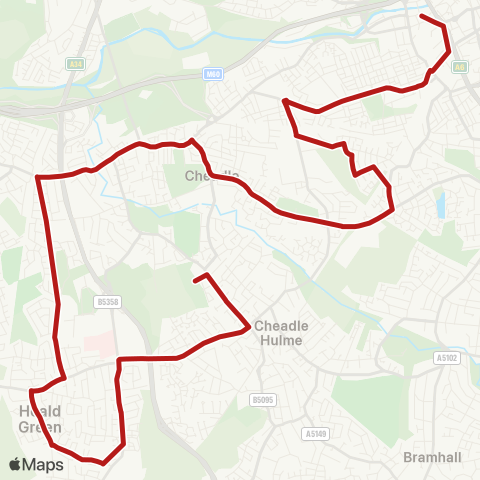 Belle Vue Coaches  map